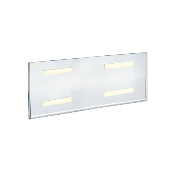 Azar Displays Acrylic Frameless Wall Mnt Sign Holder w/ Adhesive Tape 16"Wx6"H, PK10 122040 - main